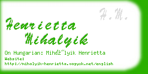 henrietta mihalyik business card